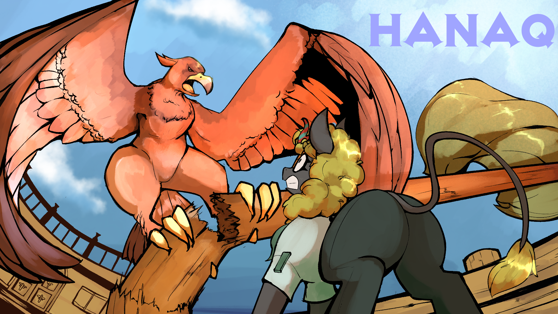 Airship being attacked